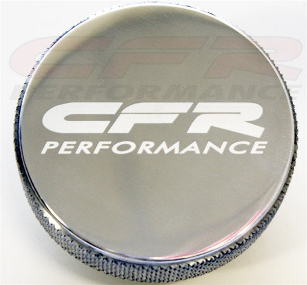 Compatible/Replacement for Chevy Ford Mopar Billet Aluminum Round Radiator  Cap - Chrome w/CFR Logo