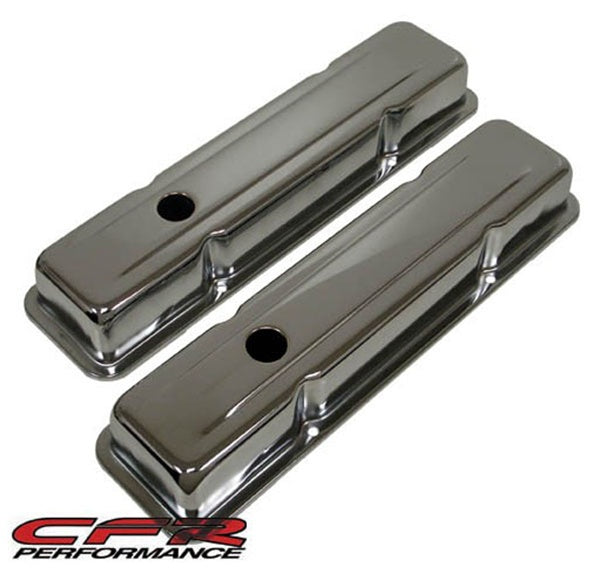 1958-86 CHEVY SMALL BLOCK 283-305-327-350-400 SHORT STEEL VALVE COVERS |  CFR Performance