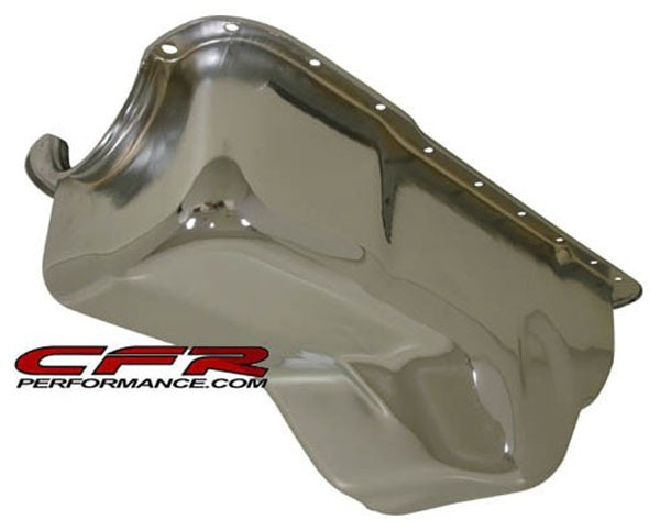 1988-96 FORD SMALL BLOCK 255-260-289-302 STOCK CAPACITY TRUCK OIL PAN -  CHROME