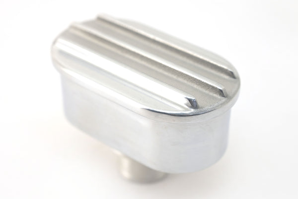 CHEVY-FORD-MOPAR POLISHED BILLET ALUMINUM BREATHER - FINNED