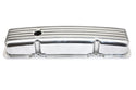 1958-86 CHEVY SMALL BLOCK 283-305-327-350-400 SHORT POLISHED ALUMINUM VALVE COVERS - FULL FINNED