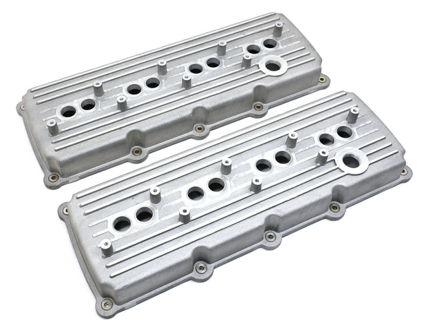 CFR Performance Compatible/Replacement Aluminum Mopar, Chrysler, Jeep, Ram Gen 3 Hellcat Conversion HEMI Valve Covers (5.7L, 6.1L, 6.4L) - Raw Finish, Includes Oil Filler Tube and Quick Connect