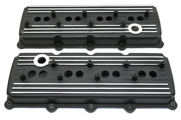 CFR Performance Compatible/Replacement Aluminum Mopar, Chrysler, Jeep, Ram Gen 3 Hellcat Conversion HEMI Rocker Arm Valve Covers 5.7L, 6.1L, 6.4L - powder coated black Oil Filler Tube Quick Connect