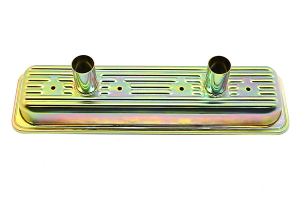 STEEL 1987-2000 CHEVY SB 5.0L 305 5.7L 350 CIRCLE TRACK RACING CENTER BOLT VALVE COVERS - ZINC