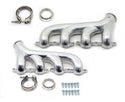 CAST IRON EXHAUST MANIFOLDS V BAND DRIVER PASSENDGER 02-12 CHEVY LS BASED KIT