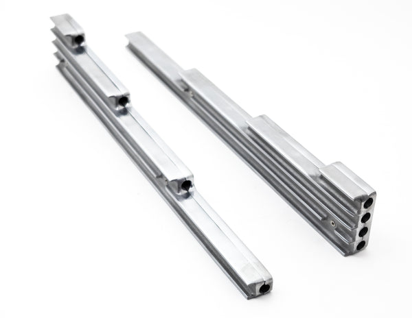 ALUMINUM BILLET 9.5MM WIRE LOOM SET FINNED - CHROME