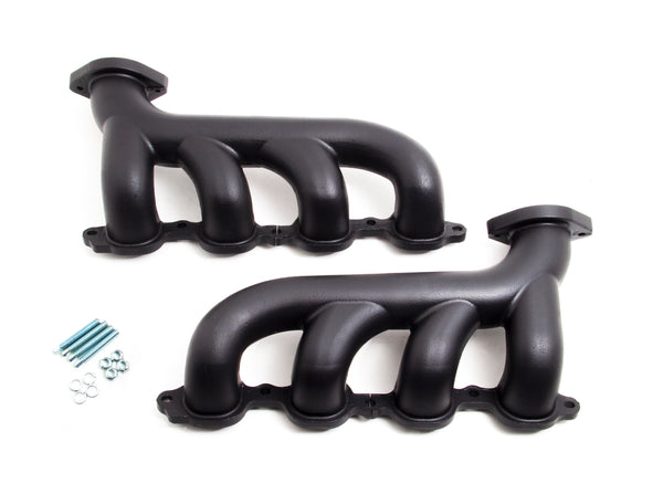 CAST IRON EXHAUST MANIFOLDS CHEVY LT BASED - CERAMIC BLACK