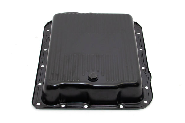 CHEVY-GM 700R4-4L60E-4L65E STEEL TRANSMISSION PAN - BLACK EDP