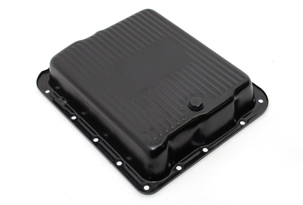 CHEVY-GM 700R4-4L60E-4L65E STEEL TRANSMISSION PAN - BLACK EDP