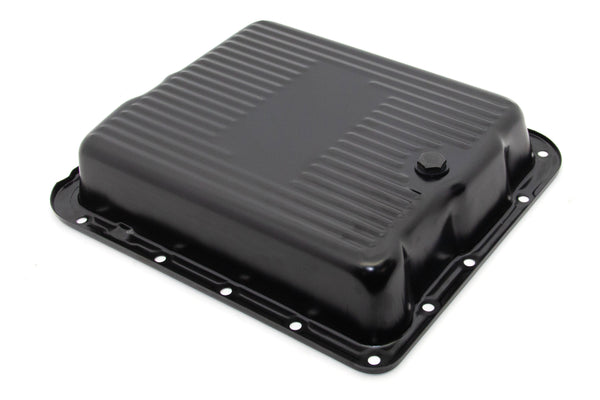 CHEVY-GM 700R4-4L60E-4L65E STEEL TRANSMISSION PAN - BLACK EDP