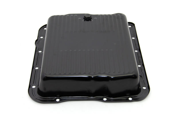 CHEVY-GM 700R4-4L60E-4L65E STEEL TRANSMISSION PAN - BLACK EDP