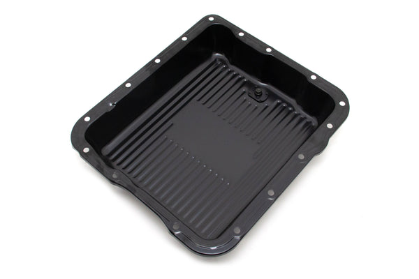 CHEVY-GM 700R4-4L60E-4L65E STEEL TRANSMISSION PAN - BLACK EDP