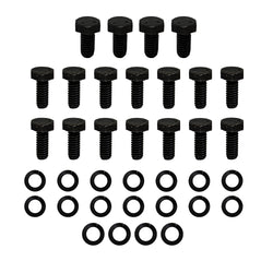 CHEVY SMALL BLOCK OIL PAN HEX BOLTS KIT - BLACK