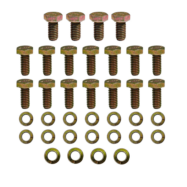 CHEVY SMALL BLOCK OIL PAN HEX BOLTS KIT - ZINC